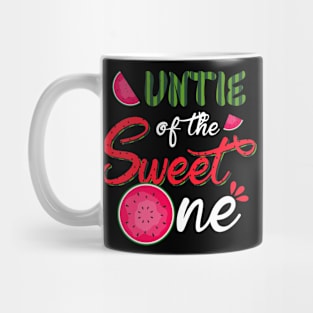 Auntie Of The Sweet One Watermelon First Birthday Family Mug